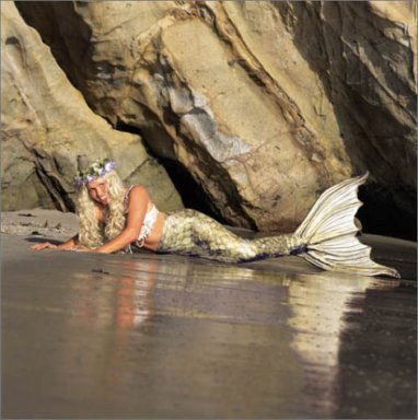 Mermaid Model at Beach - Mermaid Beach Model