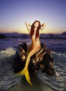 Mermaid Model at Night - Mermaid Beach Model