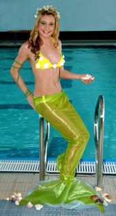 Mermaid Model at Pool - Mermaid Beach Model