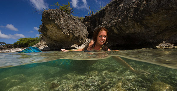 Mermaid Swimming at Beach - Mermaid Beach Model