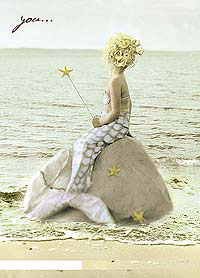 Wishing Mermaid at Beach - Mermaid Beach Model