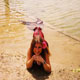 Mermaid Lounging at Beach