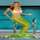 Mermaid Model at Pool