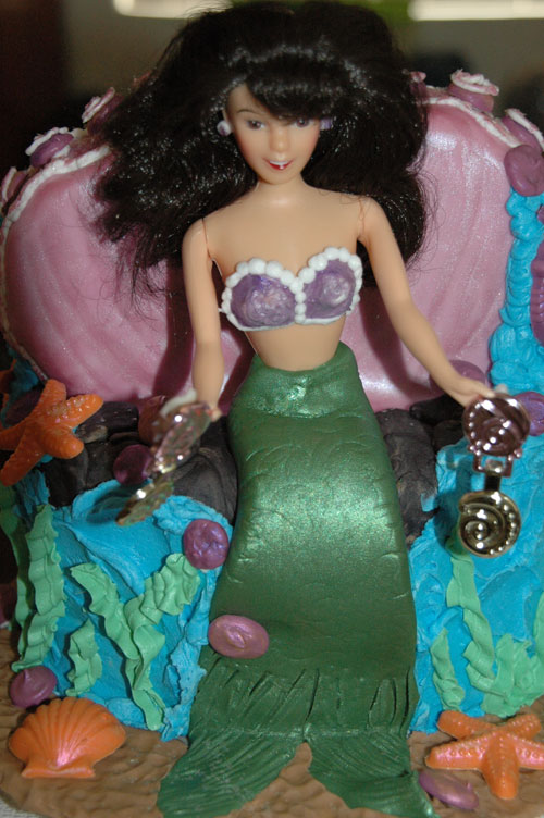 Brunette Mermaid Cake