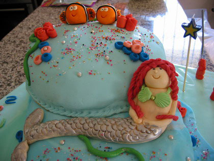 Clown Fish Mermaid Cake - Mermaid Cake