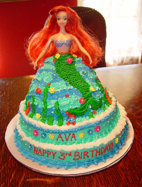 Little Ariel Mermaid Cake - Mermaid Cake