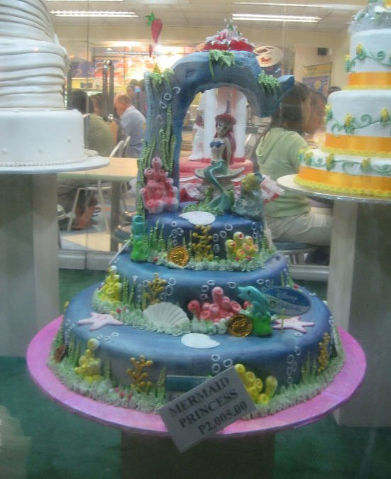 Mermaid Cake in Window - Mermaid Cake