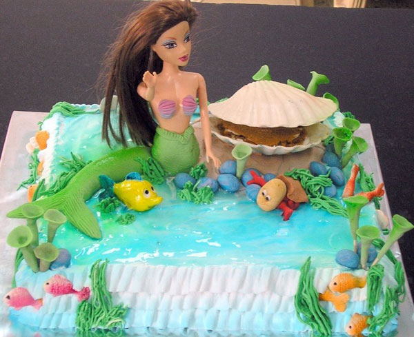 Mermaid Glazed Cake - Mermaid Cake