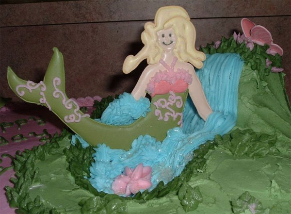 Mermaid Waterfall Cake - Mermaid Cake