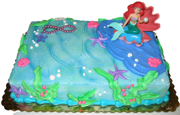 Mermaid and Ocean Cake - Mermaid Cake