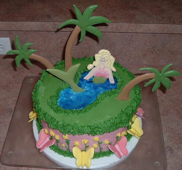 Mermaid in Oasis Cake - Mermaid Cake