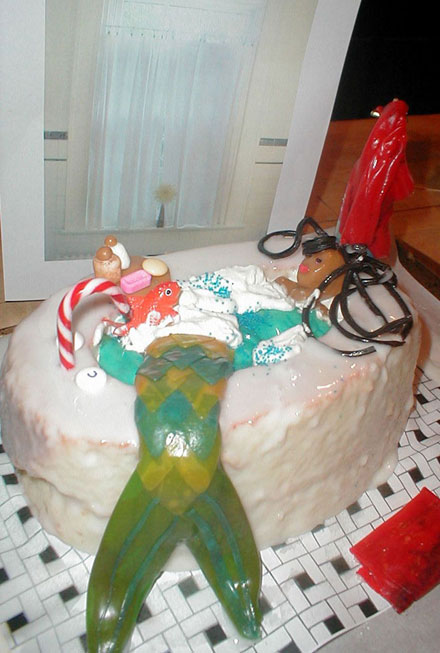 Mermaid in the Bathtub Cake - Mermaid Cake