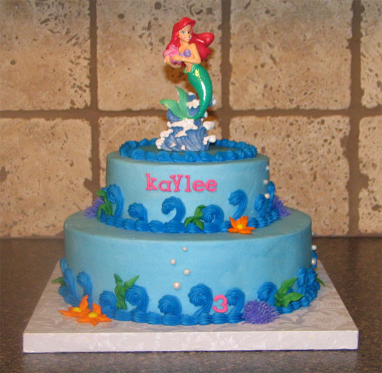 Mermaid on a Wave Cake - Mermaid Cake