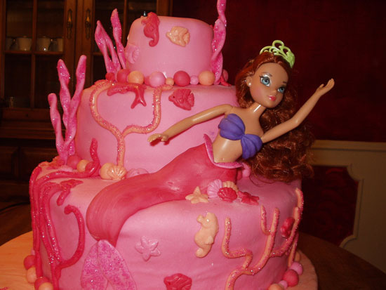 Pink Mermaids Cake - Mermaid Cake