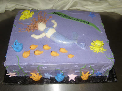 Purple Mermaid Cake - Mermaid Cake