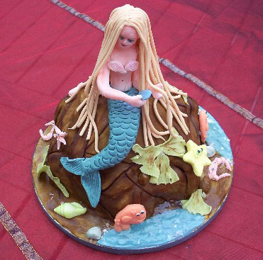 Round Mermaid Cake - Mermaid Cake