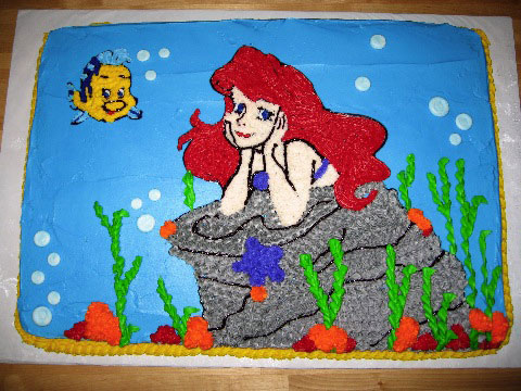 Small Mermaid Cake - Mermaid Cake