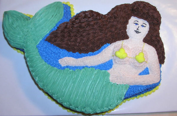 Yellow Bikini Mermaid Cake - Mermaid Cake