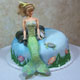 Mermaid with Turtle Cake