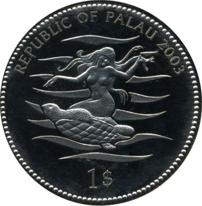 Mermaid and Sea Turtle - Mermaid Coin