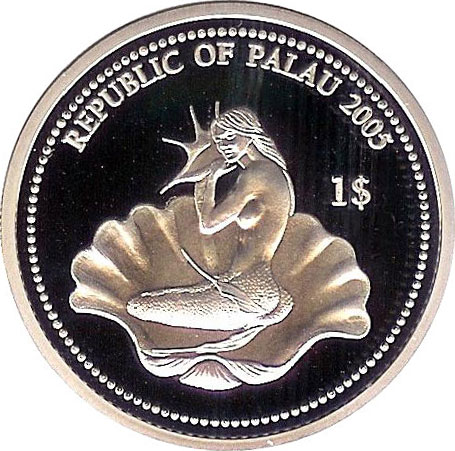 Mermaid on Seashell - Mermaid Coin