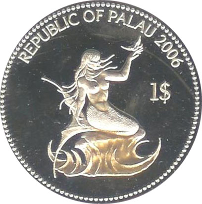 Palau Mermaid Sitting - Mermaid Coin