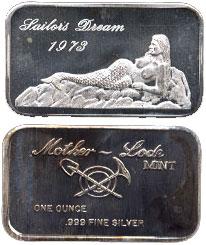 Silver Mermaid Bar - Mermaid Coin