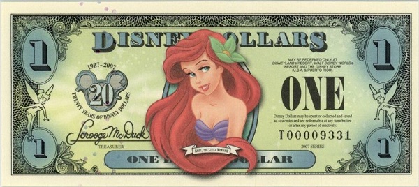 2007 mermaid disney dollar - Mermaid Dollar