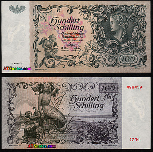 Mermaid Dollar from Austria