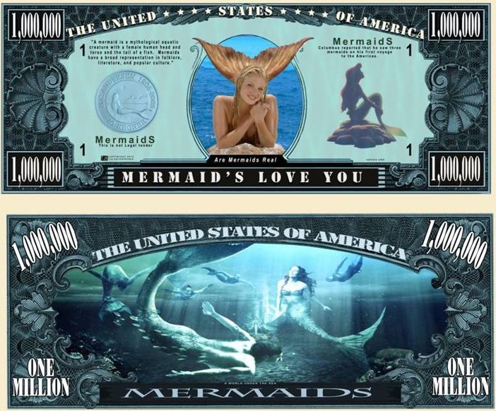 mermaid love you million dollars - Mermaid Dollar