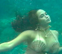 Mermaid Sea Shell Bra - Mermaid Model Under Water