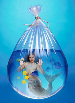 Mermaid in a Bag - Mermaid Model Under Water