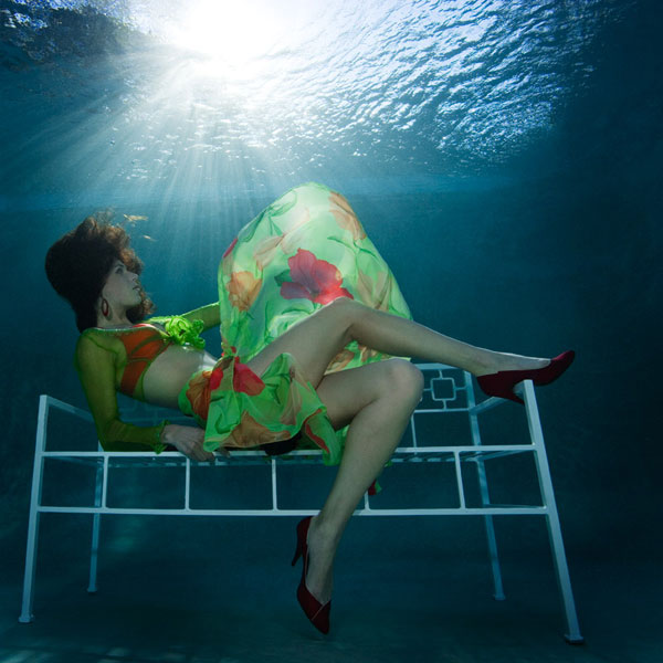 Mermaid on Park Bench - Mermaid Model Under Water