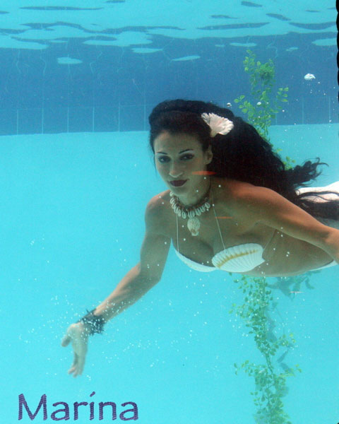 Sexy Marina Mermaid - Mermaid Model Under Water