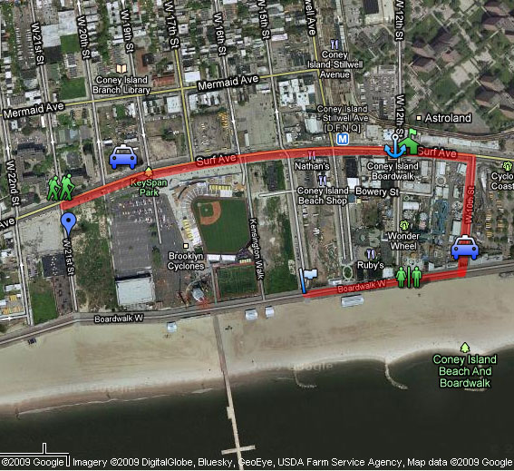 2025 Mermaid Parade Satellite Route