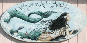 Antique Book Store - Mermaid Sign