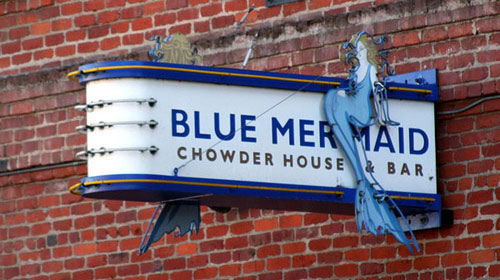 Blue Mermaid Chowder Bar - Mermaid Sign