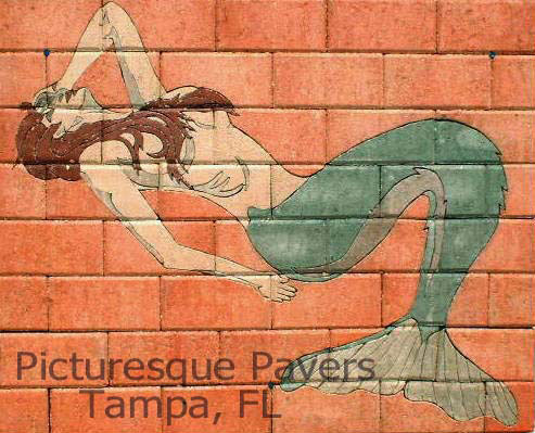 Memaid on Brick Wall - Mermaid Sign