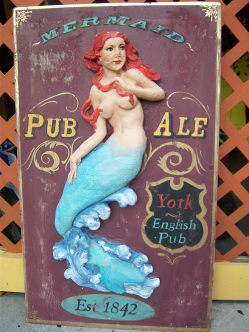 Mermaid Ale Pub - Mermaid Sign