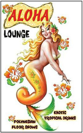 Mermaid Aloha Lounge - Mermaid Sign