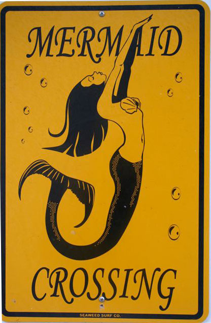 Mermaid Crossing - Mermaid Sign
