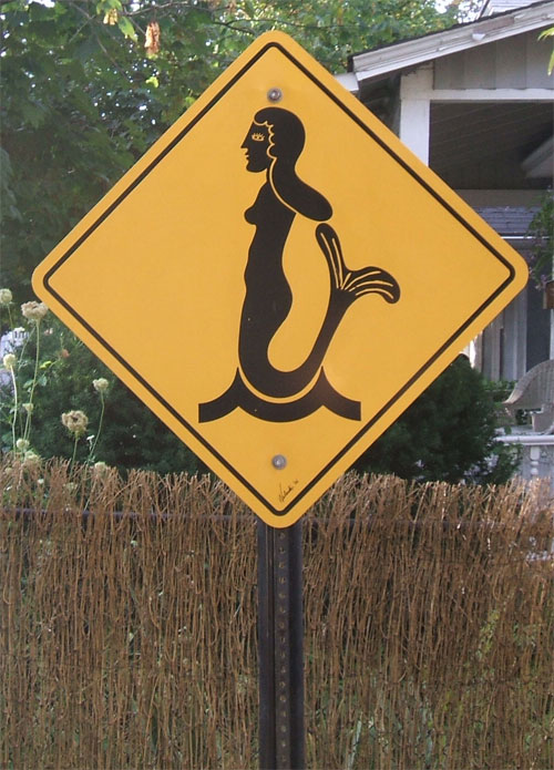 Mermaid Crossing Road Sign - Mermaid Sign