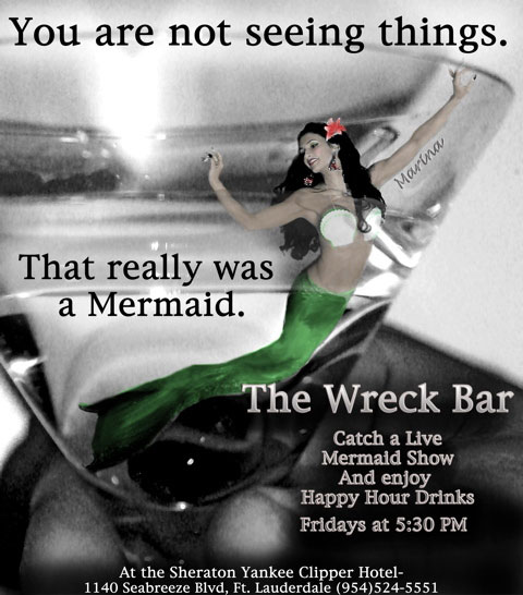 Mermaid Happy Hour - Mermaid Sign