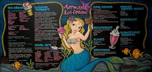 Mermaid Ice Cream - Mermaid Sign