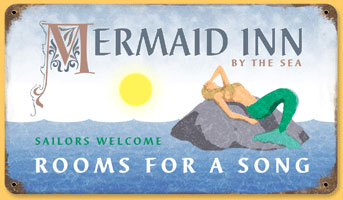 Mermaid Inn by the Sea - Mermaid Sign