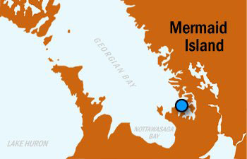 Mermaid Island in Canada - Mermaid Sign