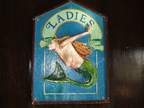 Mermaid Ladies Restroom - Mermaid Sign