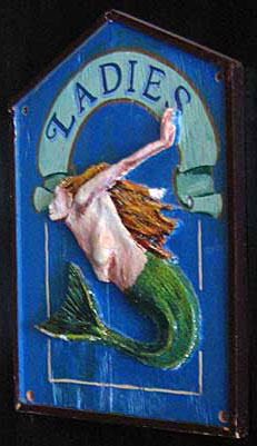 Mermaid Ladies Room - Mermaid Sign