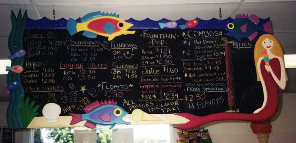 Mermaid Menu Board - Mermaid Sign