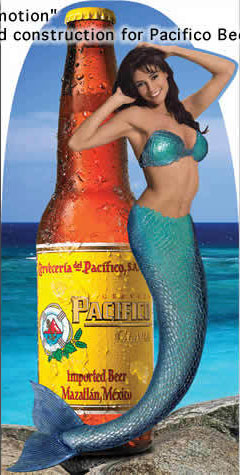 Mermaid Pacifico Beer - Mermaid Sign